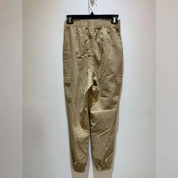 H&M Divided Women's Fitted Cargo Utility Pants Brown Pockets Size 4 - Picture 6 of 10